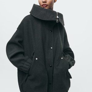 NWT ZARA TIED OVERSIZED PARKA ZW COLLECTION M-L, XS-S 7522